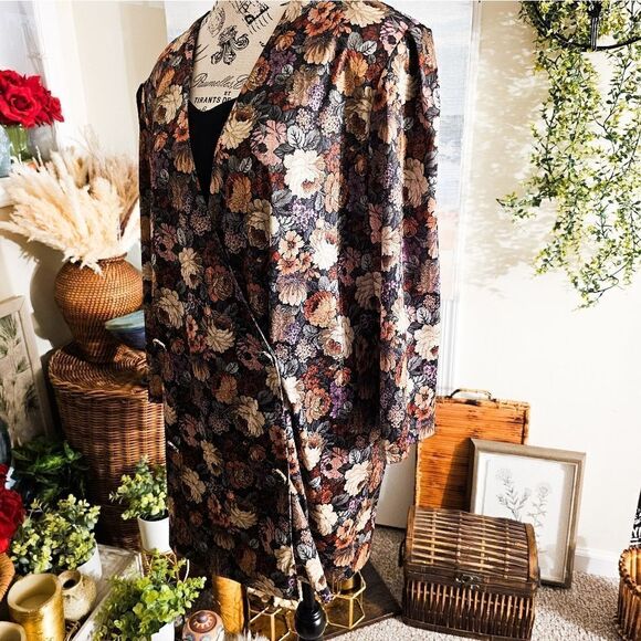 Vtg Gilberti Floral Design Blazer Jacket Sz 22w - Picture 6 of 15